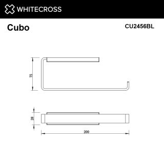 Полотенцедержатель WHITECROSS Cubo CU2456NIB брашированный никель